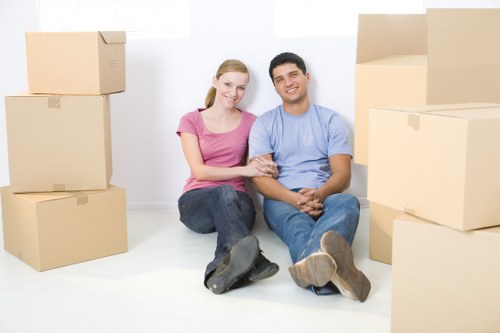 Customer and driver arranging a man with van booking
