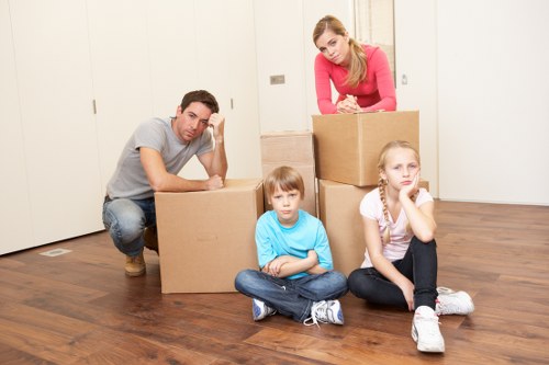Local movers preparing a property for unpacking