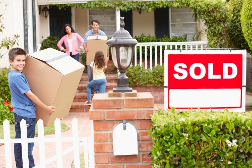 Packing boxes and furniture for a local move