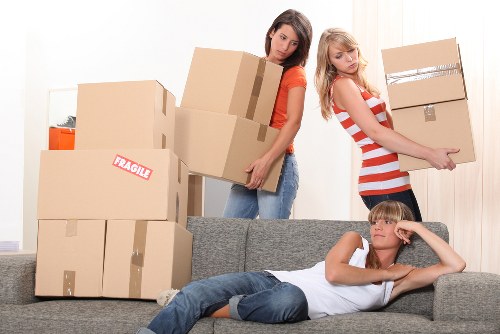 Packed household items ready for transport by Upper Norwood removal companies