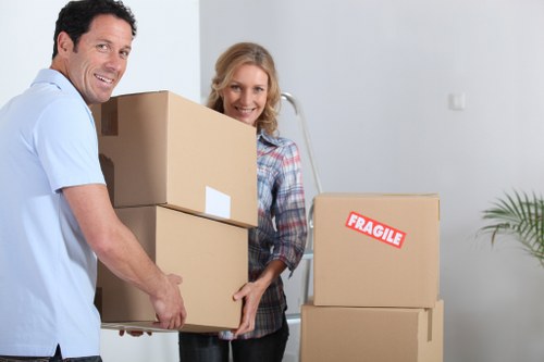 Household items being loaded for a South London relocation